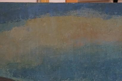 Pierre ROUX ) Le Bellay en Vexin. huile sur...
