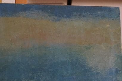 Pierre ROUX ) Le Bellay en Vexin. huile sur...