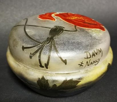 DAUM Bonbonnière
DAUM NANCY. Enamelled glass...