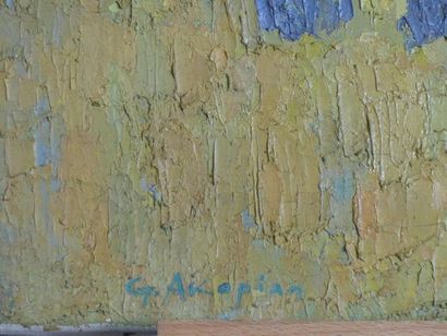 Georges AKOPIAN . Paysage provençal. huile...