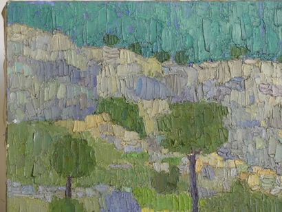 Georges AKOPIAN . Paysage provençal. huile...