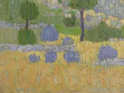 Georges AKOPIAN . Paysage provençal. huile...