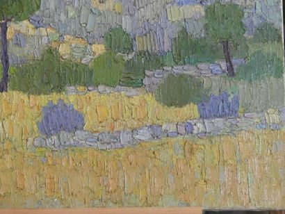 Georges AKOPIAN . Paysage provençal. huile...