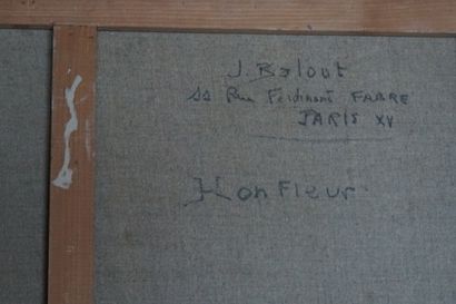 J BALOUT Honfleur oil on canvas Signed lower...