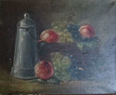 Nature morte aux raisins Huile sur toile
French...