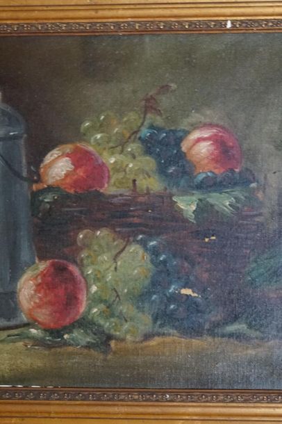 Nature morte aux raisins Huile sur toile
French...