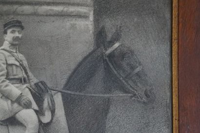 Officier à cheval. Fusain sur papier
School...