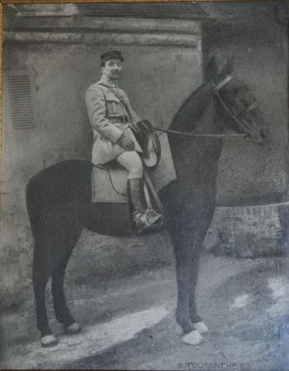 Officier à cheval. Fusain sur papier
School...