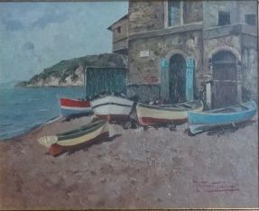 Barques
School of the XXth century, Boats,...