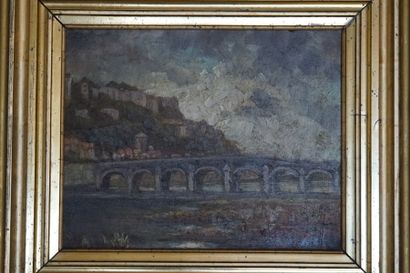 Dieudonné JACOBS (1887-1967) Namur le pont...