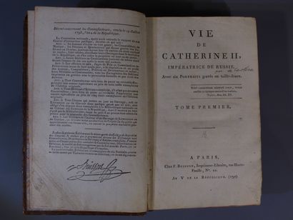 F. BUISSON, Vie de Catherine II Impératrice...
