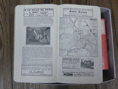 Réunion de guides de voyages anciens, dont...