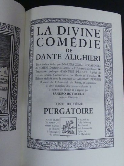 DANTE ALIGHIERI La Divine Comédie
DANTE ALIGHIERI...