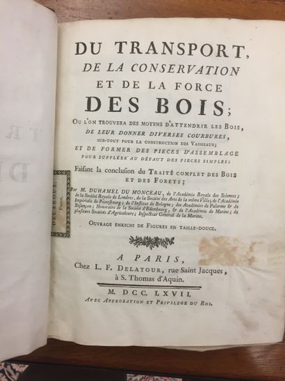 DUHAMEL DU MONCEAU, Du Transport de la Conservation...
