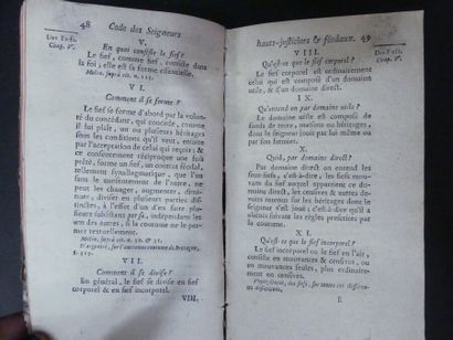 Code des Seigneurs Haut-Justiciers et Féodaux,1771.
Code...