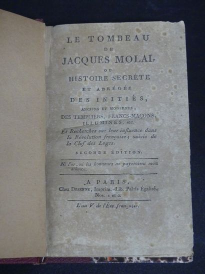 Le tombeau de Jacques de MOLAI, 1797.
Le...