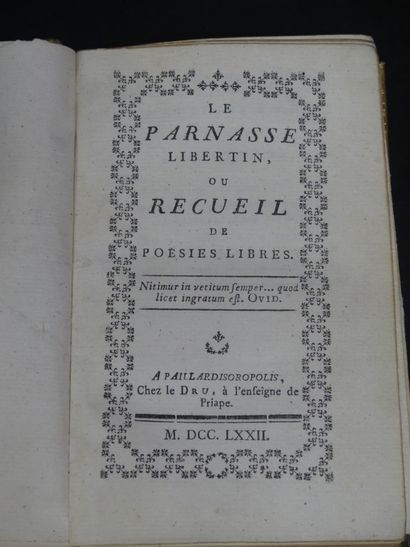 [Curiosa] Le Parnasse Libertin, poésies libres....