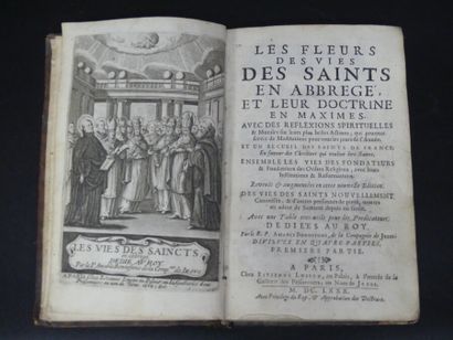VIES DES SAINTS, 1690.
LES FLEURS DES VIES...