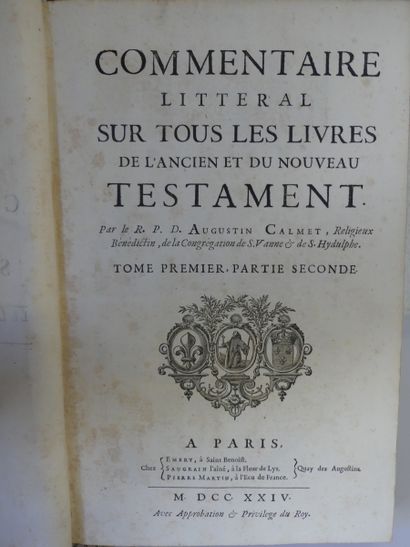 COMMENTAIRE LITTERAL SUR TOUS LES LIVRES...