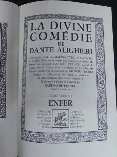DANTE ALIGHIERI La Divine Comédie
DANTE ALIGHIERI...