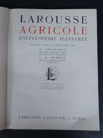 Larousse Agricole, 2 volumes Sous la direction...