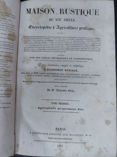 Maison Rustique du XIX° siècle. Encyclopédie...