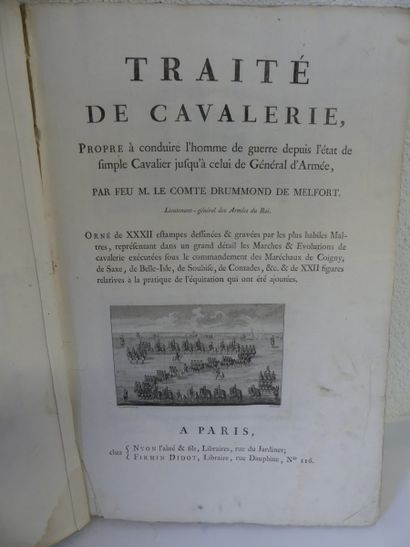 Comte DRUMMOND DE MELFORT , Traité de CAVALERIE,...