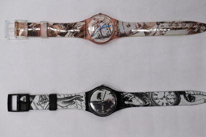 SWATCH. Réunion de deux montres. Montres...