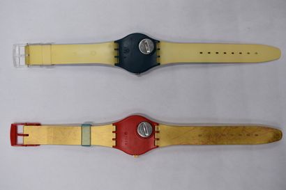 SWATCH. Réunion de deux montres. Montres...