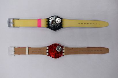 SWATCH. Réunion de deux montres. Montres...