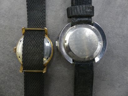 HERMA. Réunion de deux montres d'homme: une...