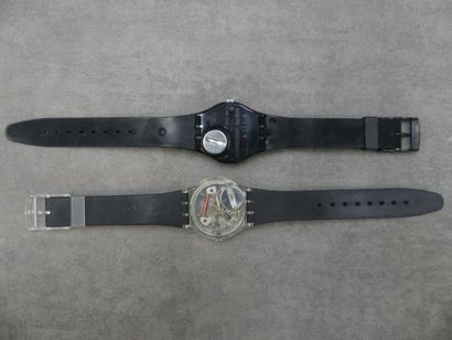 SWATCH. Réunion de deux montres. Montres...