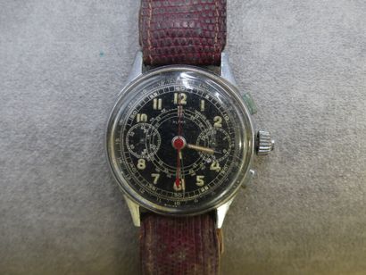 ALPHA. Montre chronographe en acier avec...