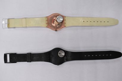 SWATCH. Réunion de deux montres. Montres...