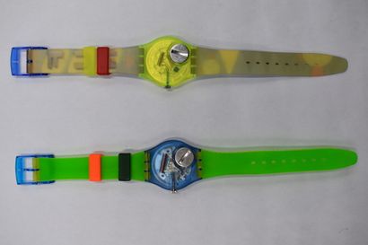 SWATCH. Réunion de deux montres. Montres...