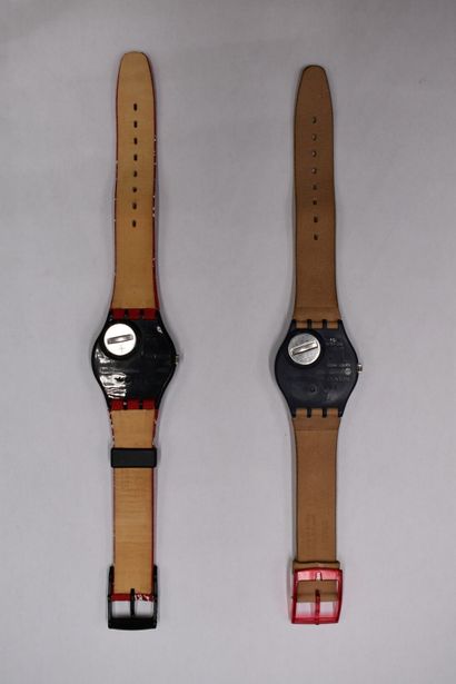 SWATCH. Réunion de deux montres. Montres...