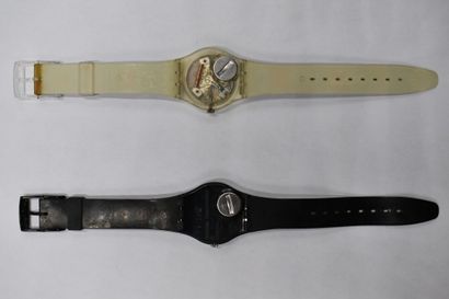 SWATCH. Réunion de deux montres. Montres...