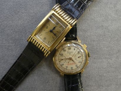 Réunion de deux montres d'homme, 
Réunion...