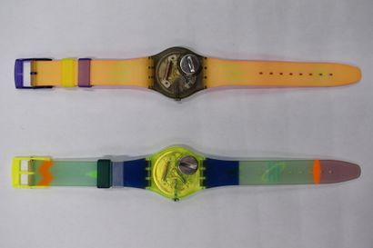 SWATCH. Réunion de deux montres. Montres...