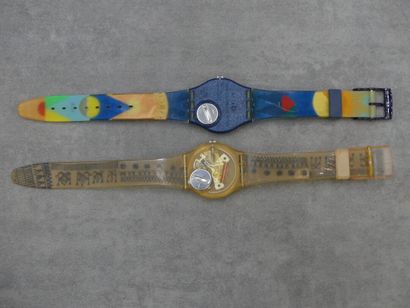 SWATCH. Réunion de deux montres. Montres...