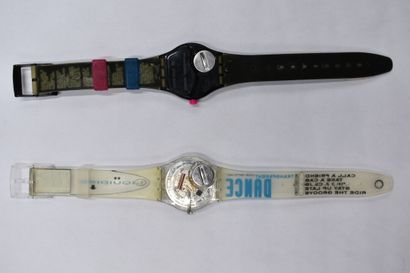 SWATCH. Réunion de deux montres. Montres...