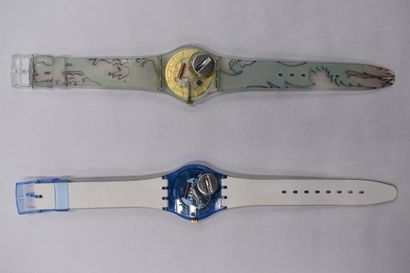 SWATCH. Réunion de deux montres. Montres...