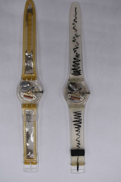 SWATCH. Réunion de deux montres. Montres...