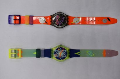 SWATCH. Réunion de deux montres. Montres...