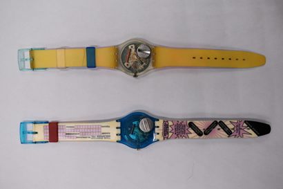 SWATCH. Réunion de deux montres. Montres...