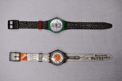 SWATCH. Réunion de deux montres. Montres...