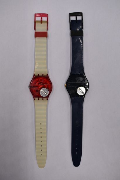 SWATCH. Réunion de deux montres. Montres...
