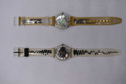 SWATCH. Réunion de deux montres. Montres...