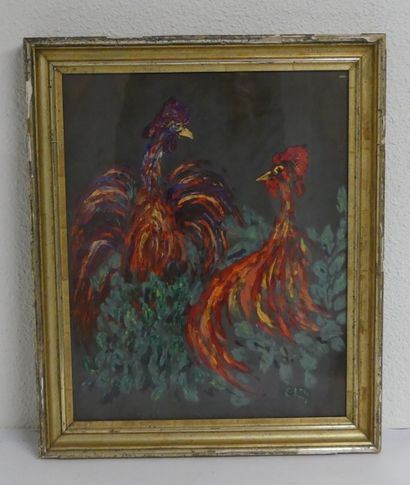Poules
Ecole Française du XXe siècle. Poules,...