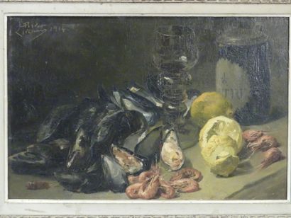Henri PRIVAT-LIVEMONT, Nature morte aux crustacées
Henri...